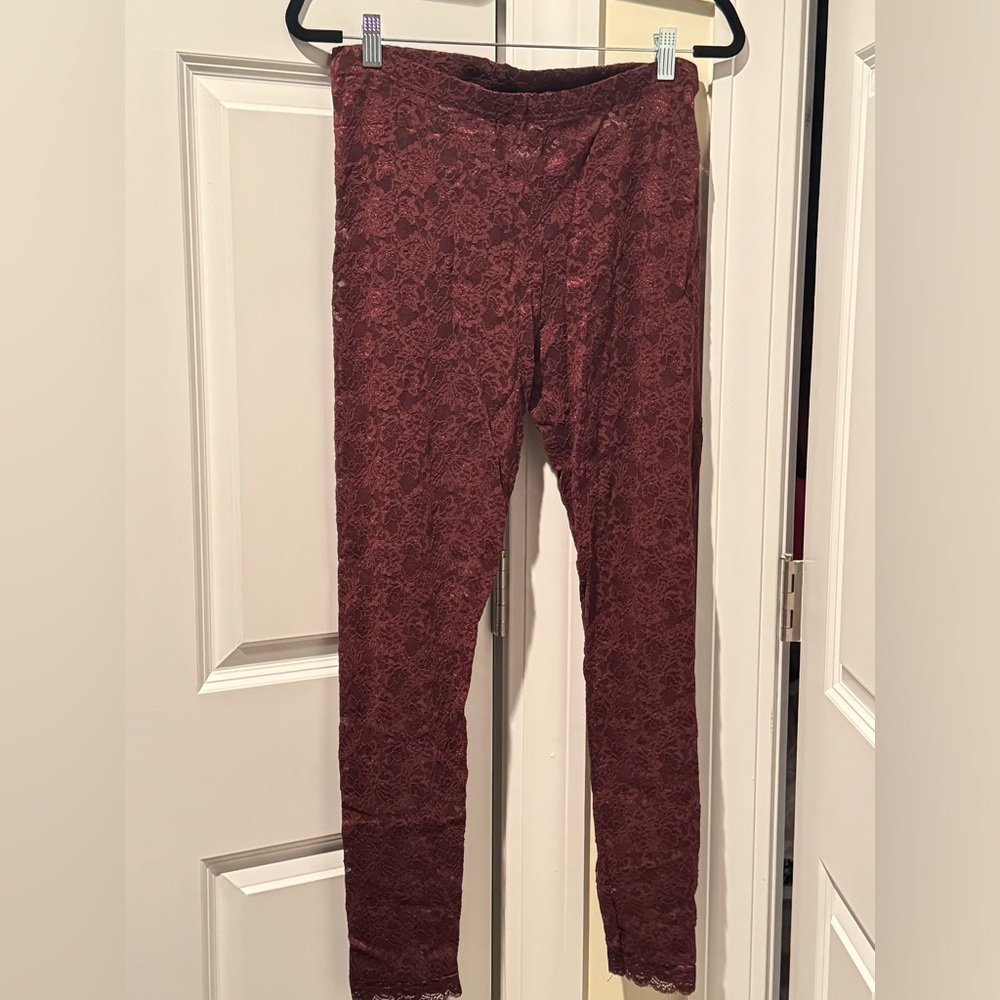 Brown Lace Leggings